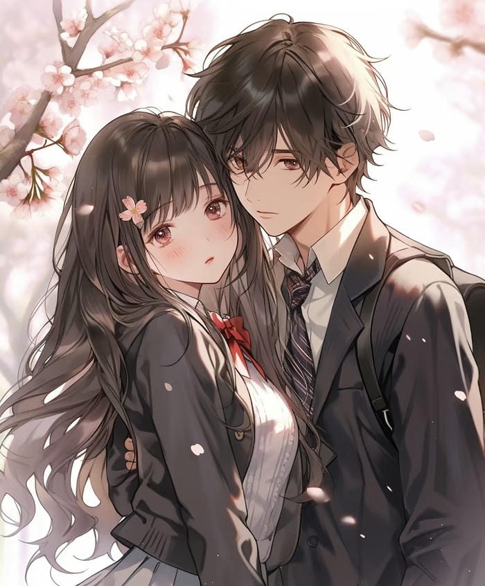 ảnh anime cặp đôi mùa thu