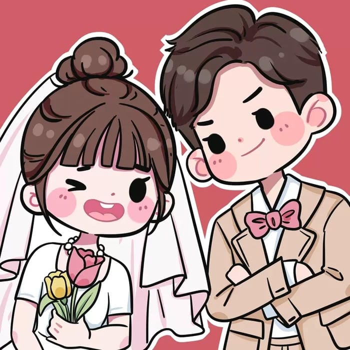 ảnh anime cô dâu chú rể Hàn Quốc