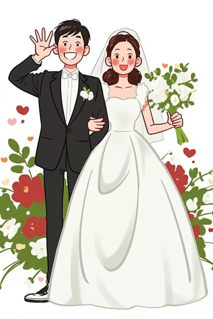 ảnh anime cô dâu chú rể dễ thương nhất