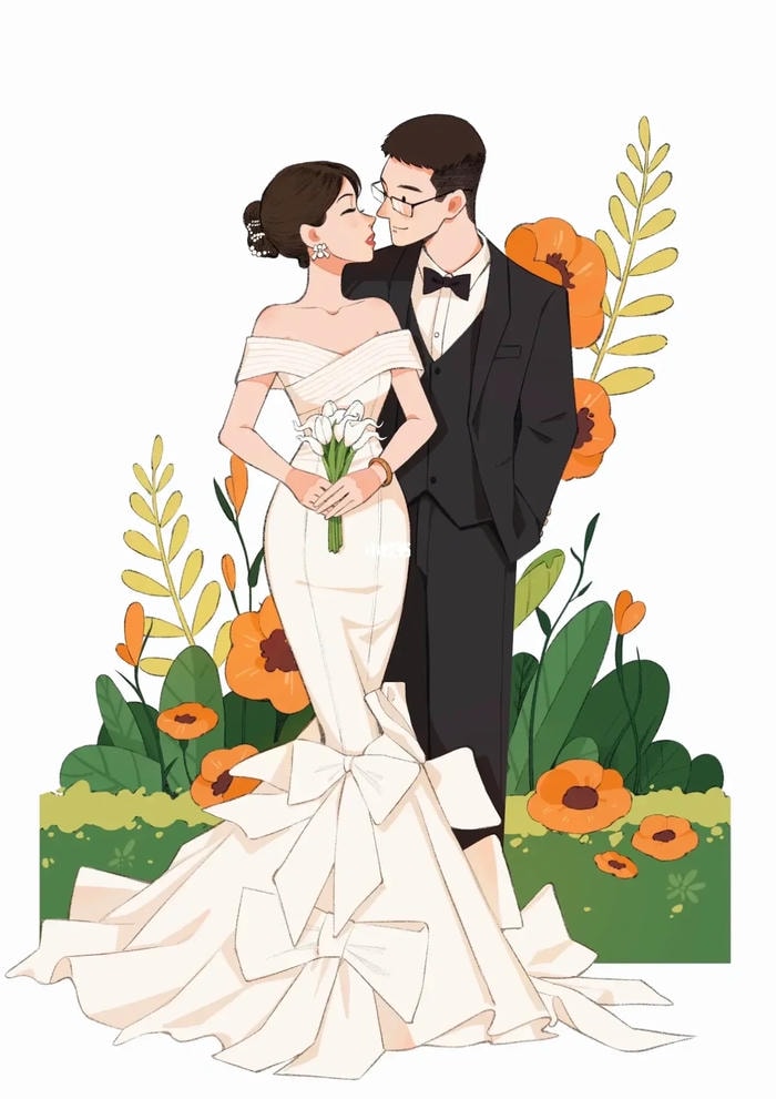 ảnh anime cô dâu chú rể đẹp nhất