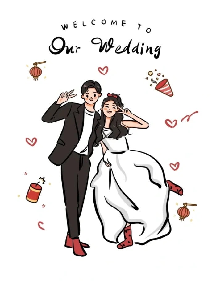 ảnh anime cô dâu chú rể phong cách Nhật