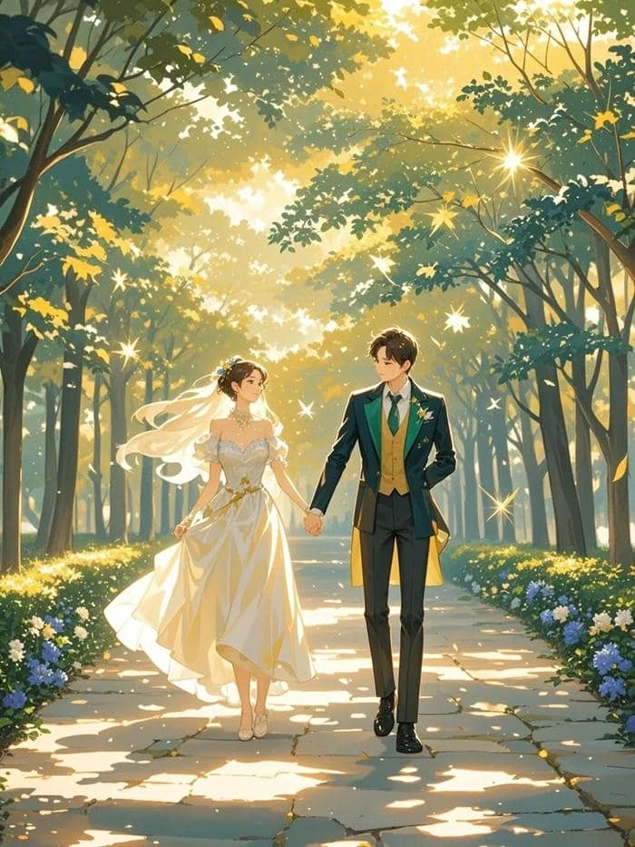 ảnh anime cô dâu chú rể tình cảm