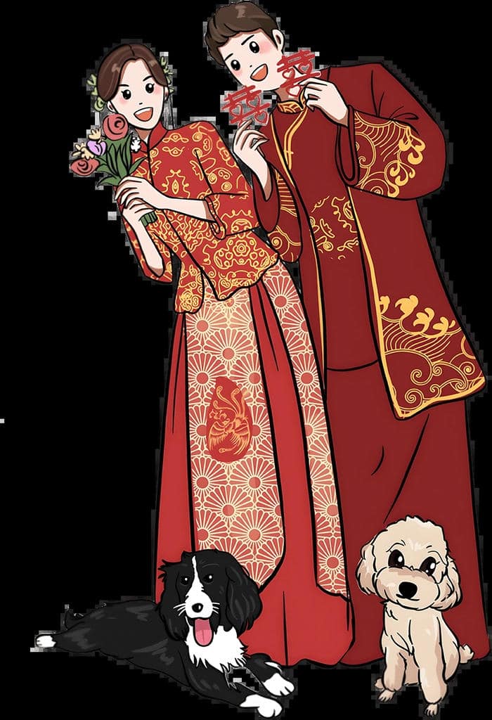 ảnh anime cô dâu chú rể trong nhà thờ