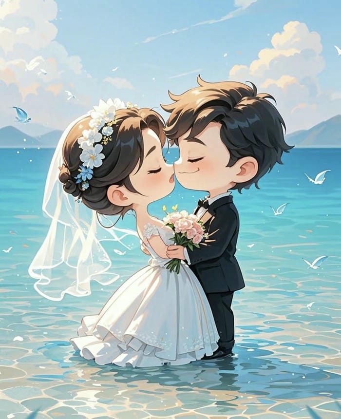 ảnh anime cưới cute