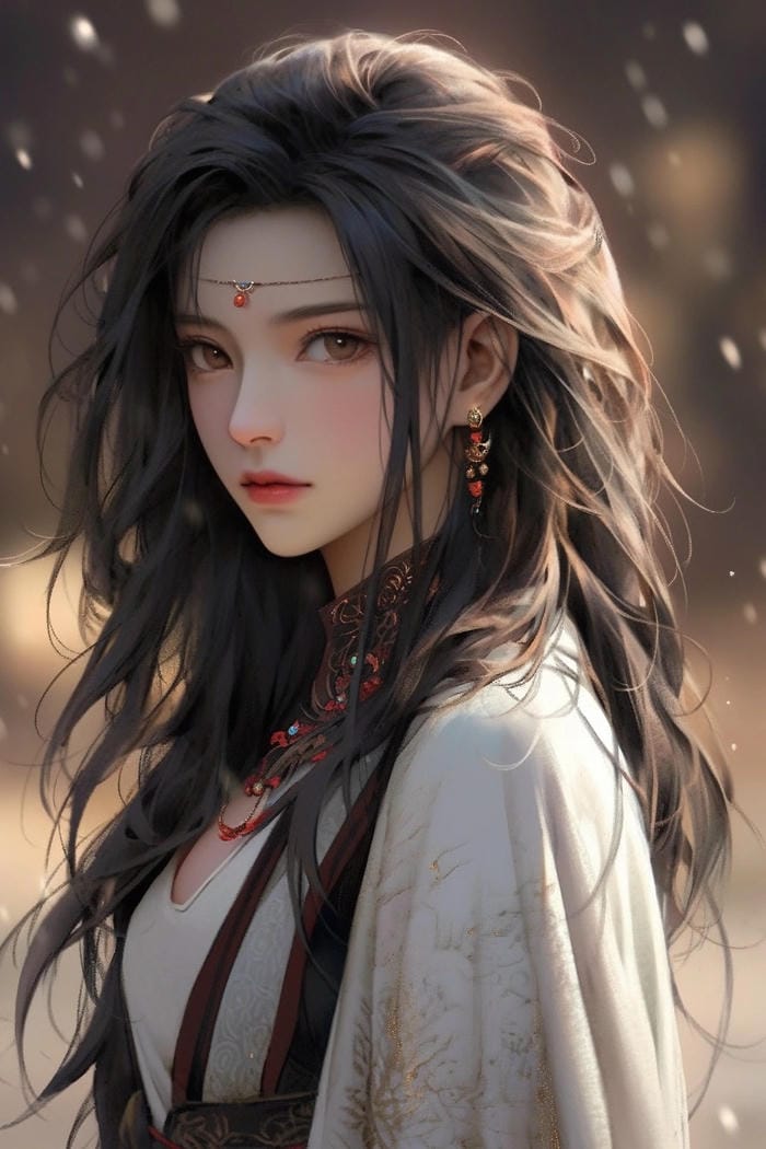 ảnh anime cute trắng đen