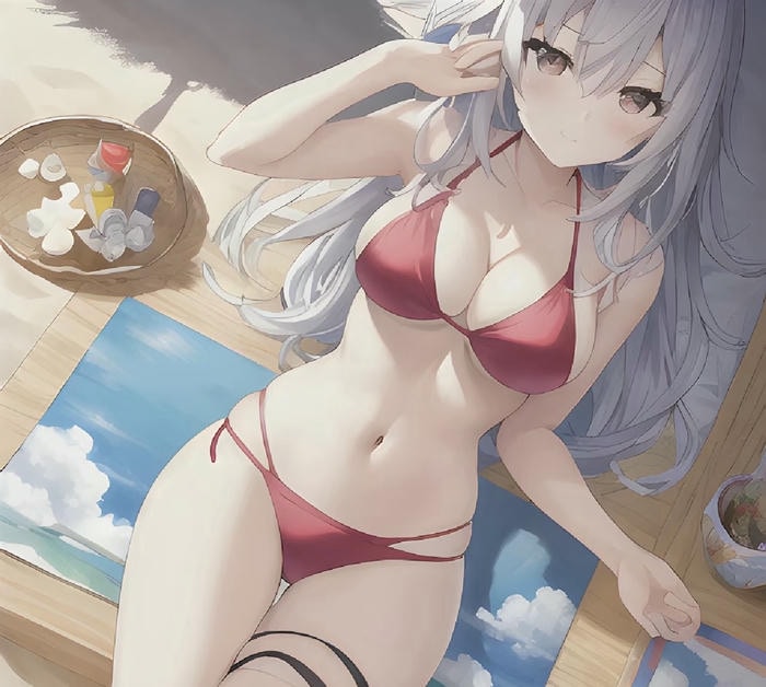 ảnh anime girl bikini quyến rũ