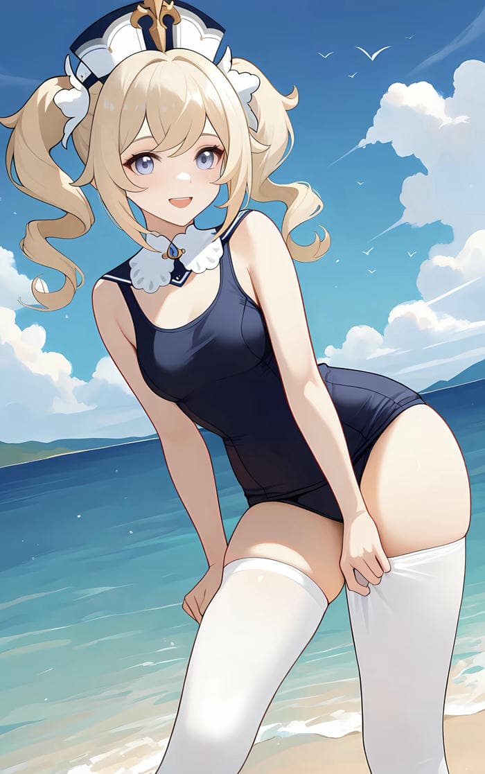 ảnh anime girl đi biển quyến rũ