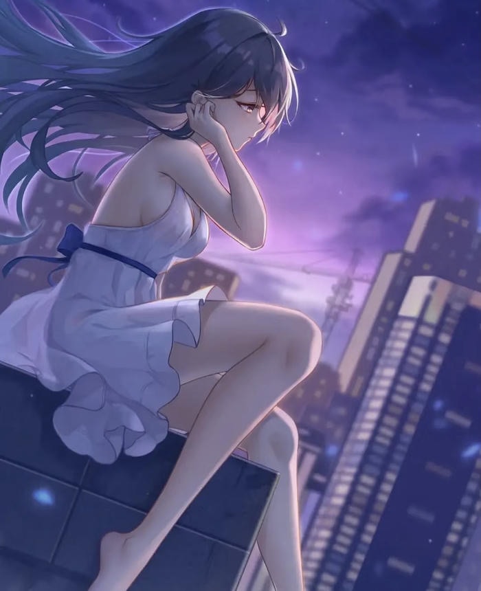 ảnh anime nữ dịu dàng cuốn hút