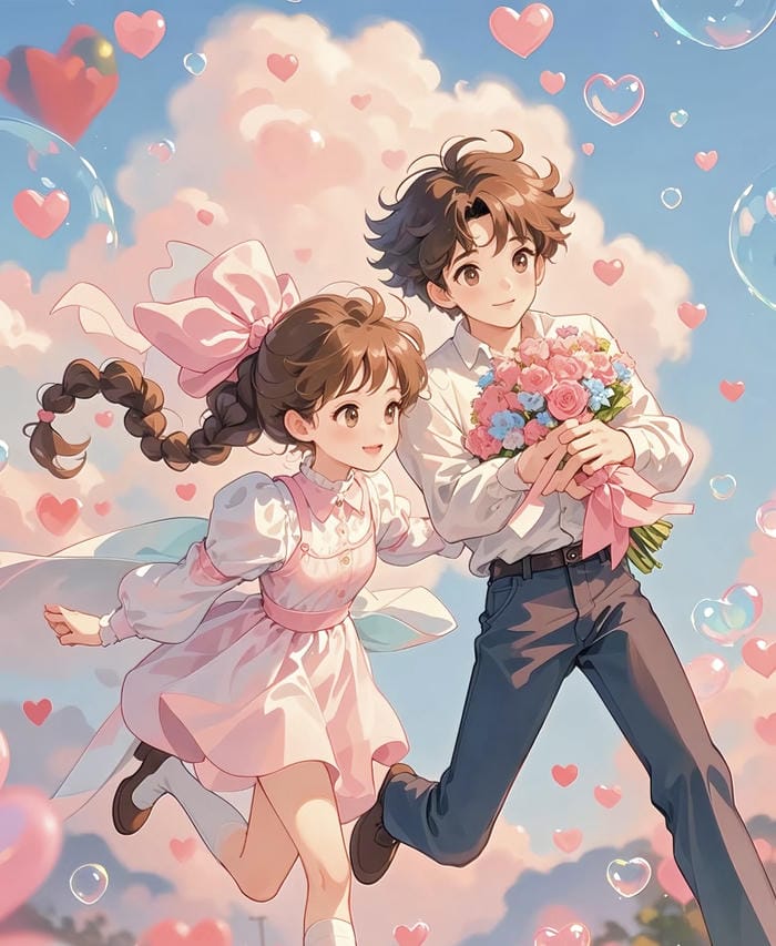 anime cặp đôi đáng yêu ngọt ngào