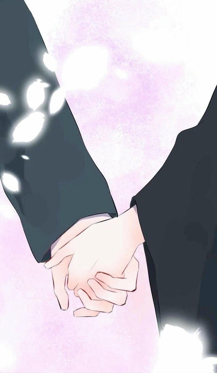 anime nắm tay đáng yêu ngọt ngào