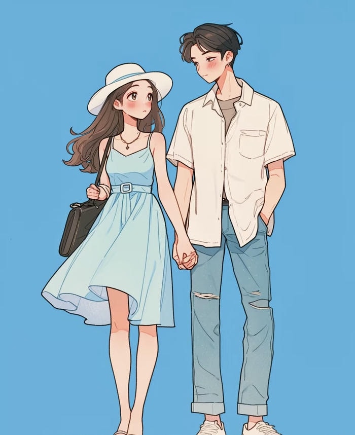 anime nắm tay đáng yêu