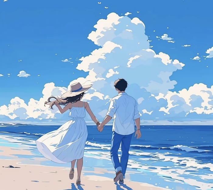 anime nắm tay đi dạo