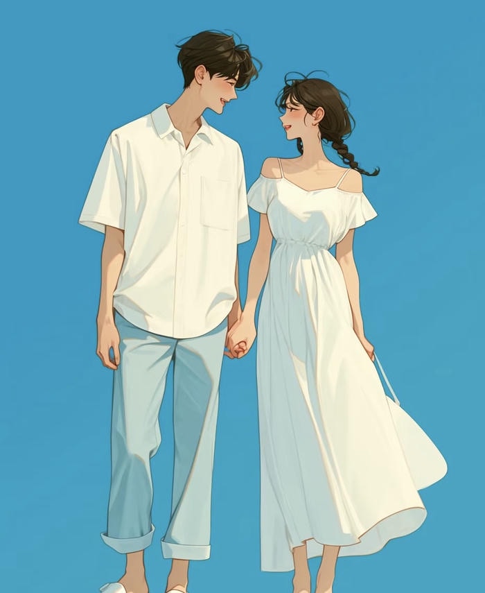 anime nắm tay hạnh phúc