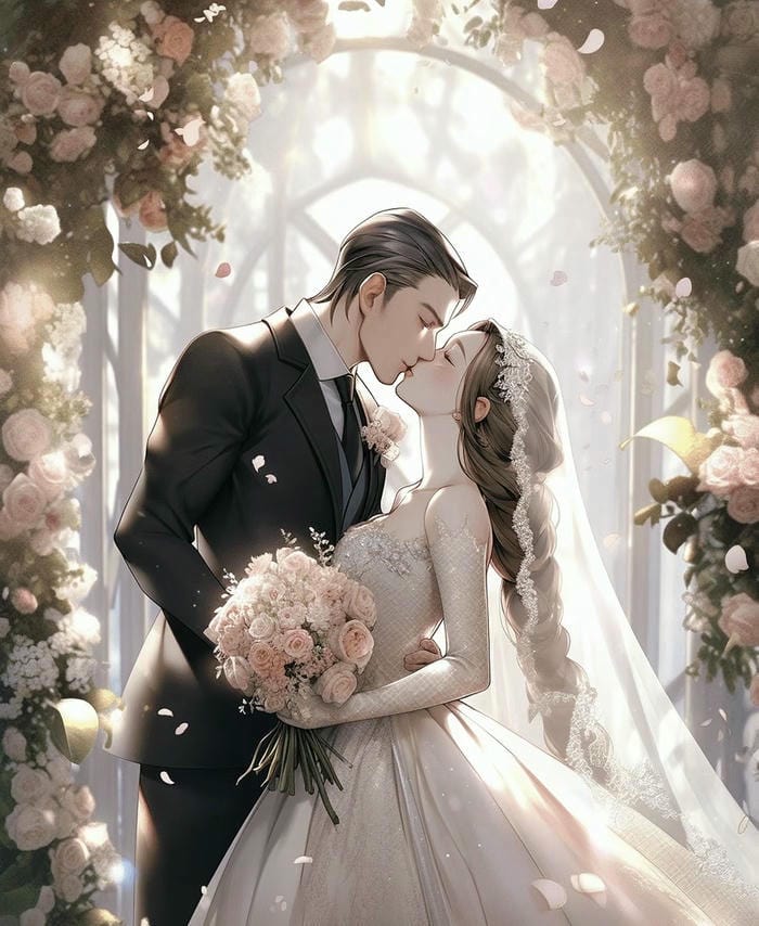 anime wedding cute