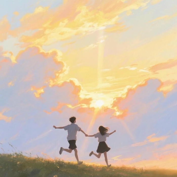 avatar đôi anime cute love