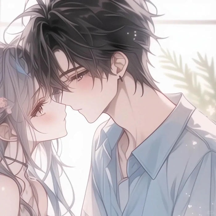 avatar đôi anime đen trắng