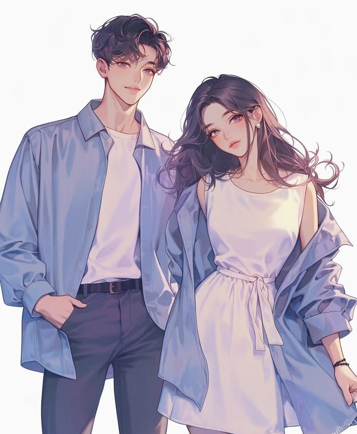 hình ảnh anime cặp đôi trong sáng thuần khiết