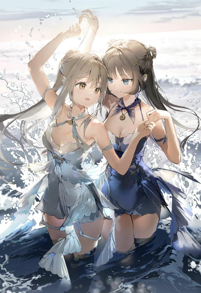 hình anime bách hợp ngoài biển