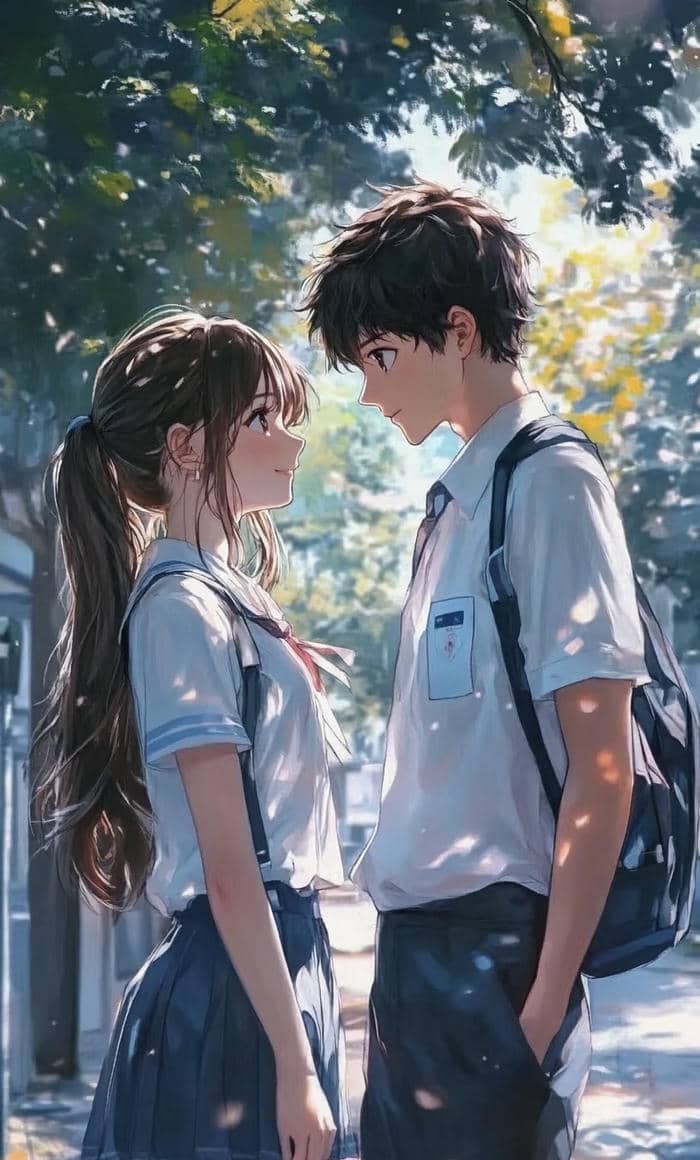 hình anime cặp đôi học đường