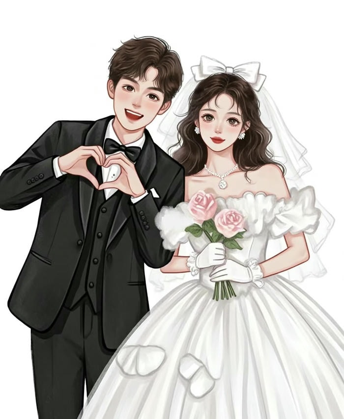 hình anime cưới xinh đẹp