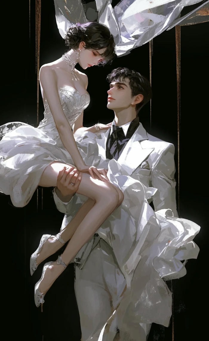 hình anime đám cưới dễ thương