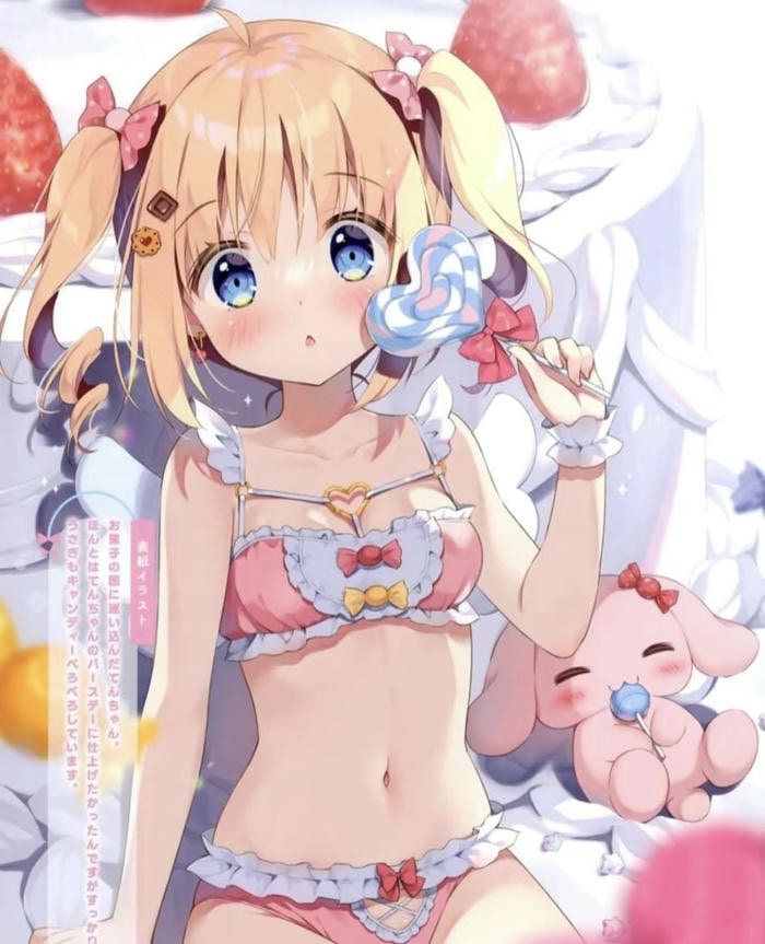 hình anime girl áo tắm dễ thương