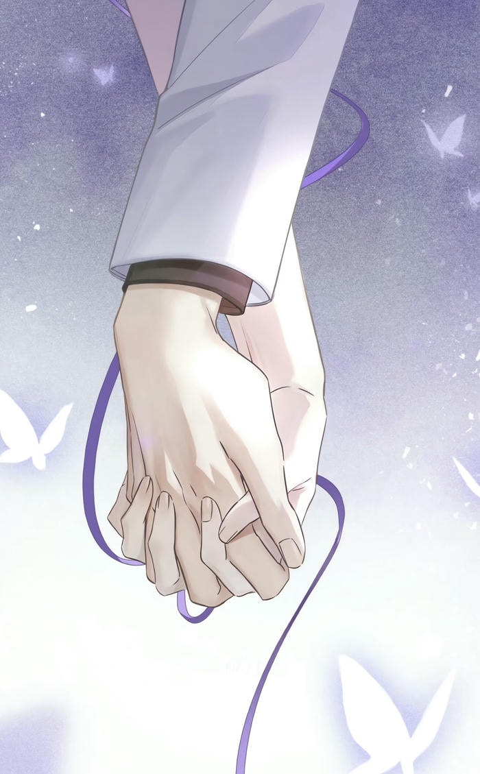 hình anime nắm tay ngọt ngào