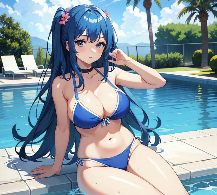 hình anime nữ bikini