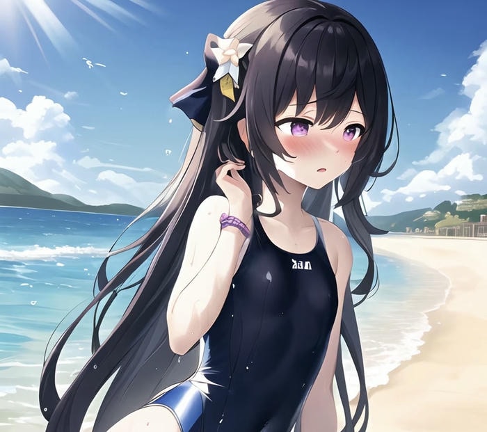 hình anime nữ mặc đồ bơi