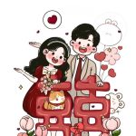 hình cô dâu chú rể anime