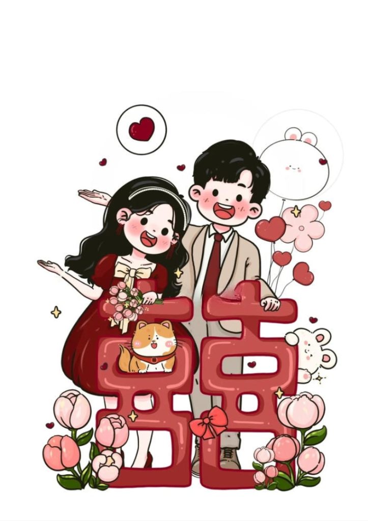 hình cô dâu chú rể anime