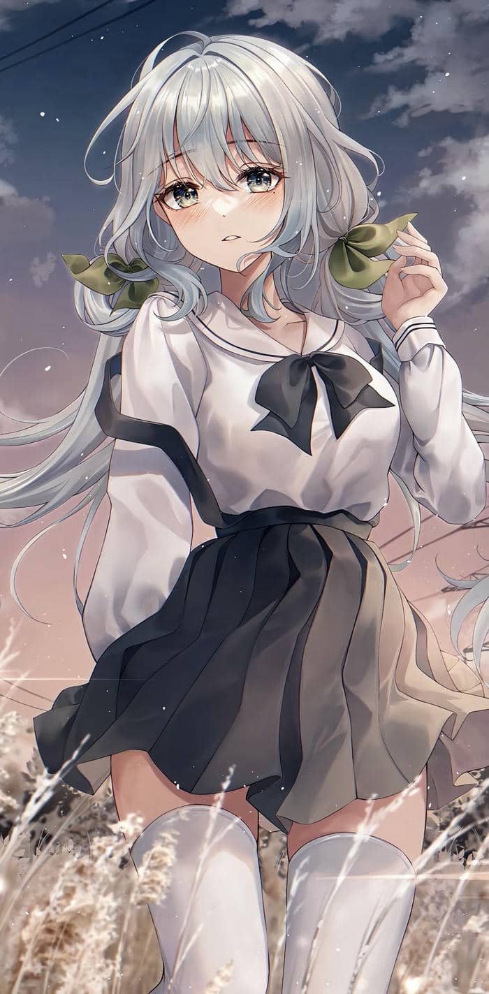 hình cô hầu anime đáng yêu