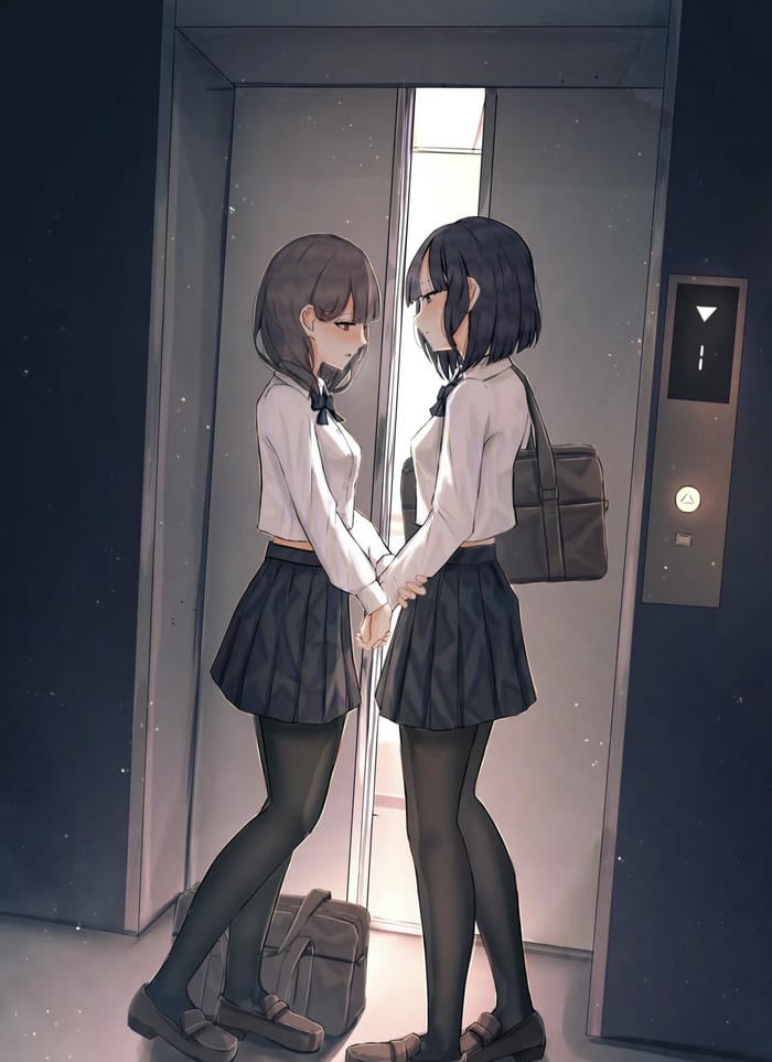 những hình anime bách hợp nắm tay