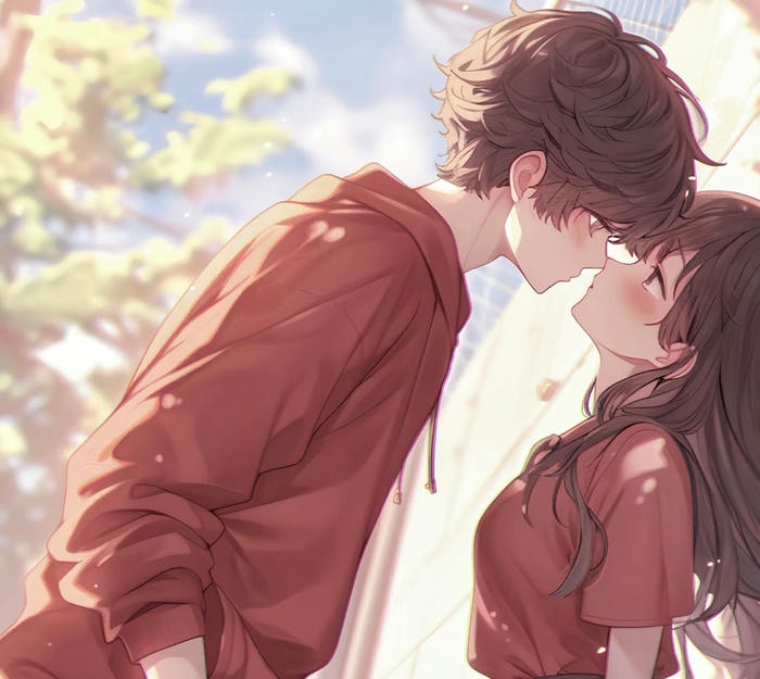 những hình anime cặp đôi hoàng hôn