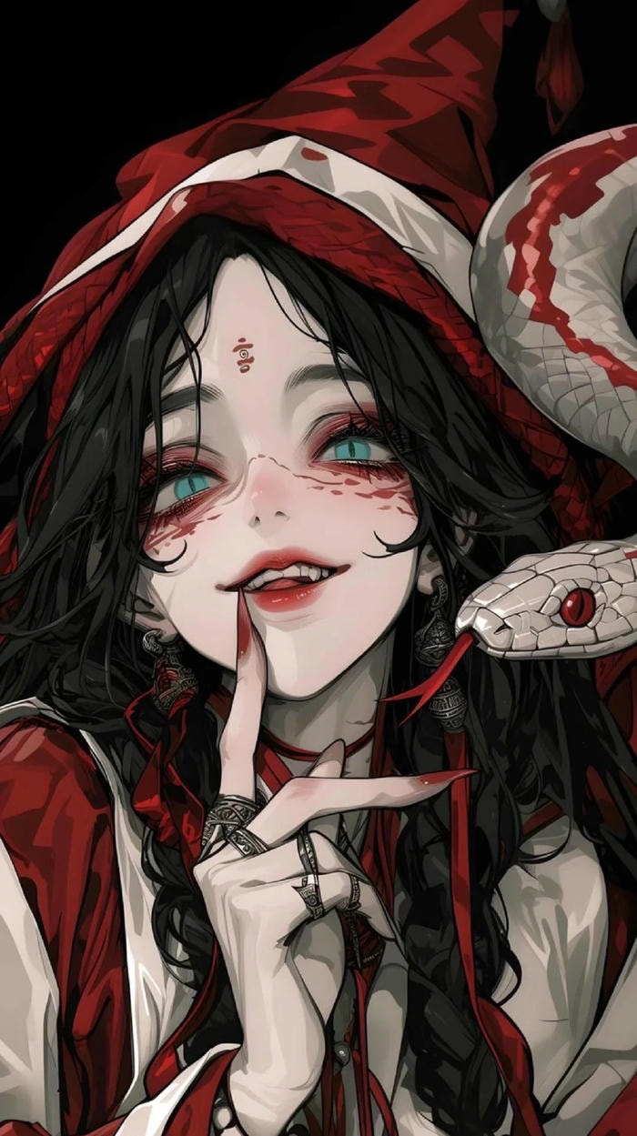 Ảnh anime girl cá tính ánh nhìn lạnh