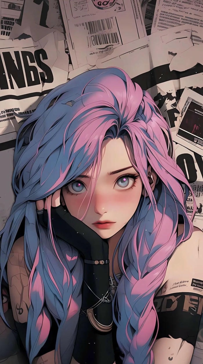 Ảnh anime girl cá tính nét sắc lạnh