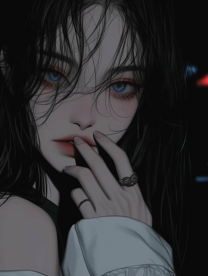 Ảnh anime girl lạnh lùng gương mặt sắc