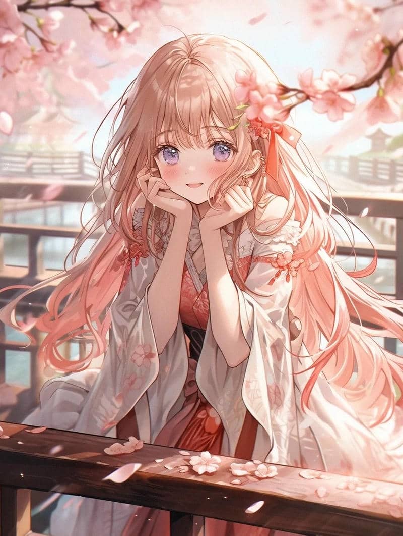 Ảnh anime nữ cổ trang dịu dàng tinh tế