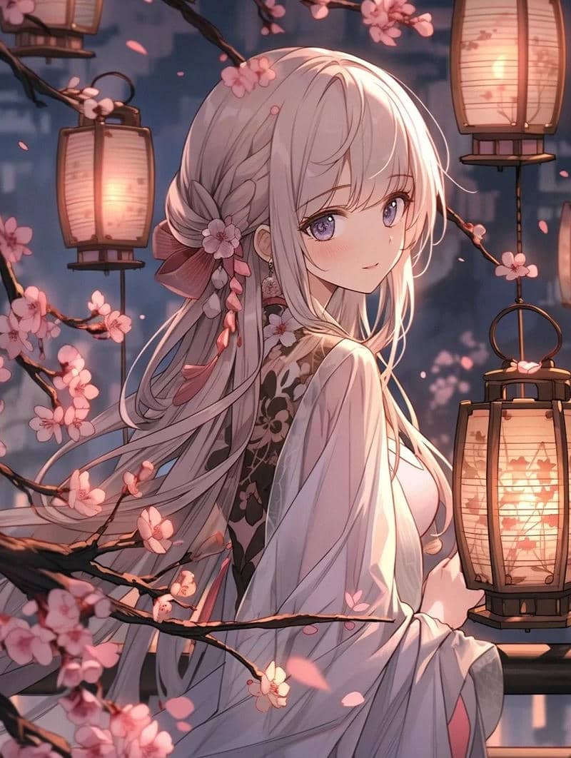 Ảnh anime nữ cổ trang nét dịu hiền