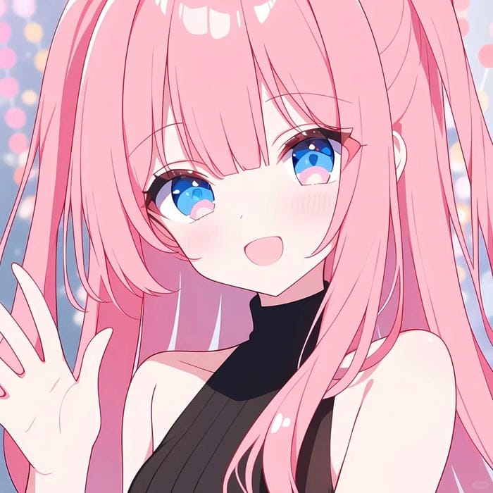 Ảnh anime nữ tóc hồng dễ thương