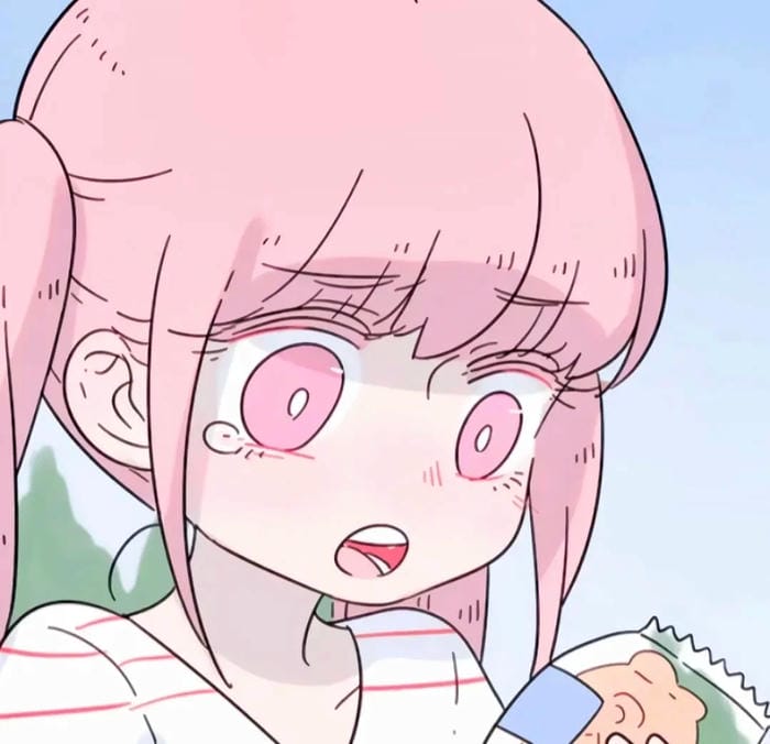 Ảnh anime nữ tóc hồng nét mộng mơ