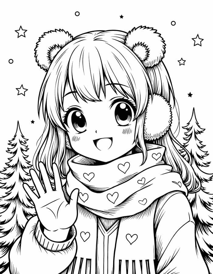 Ảnh anime nữ trắng đen cảm xúc