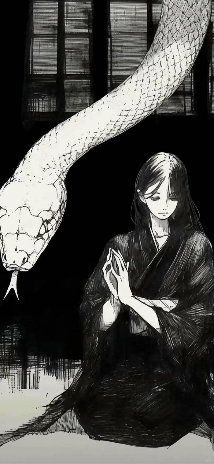 Ảnh anime nữ trắng đen nhẹ nhàng