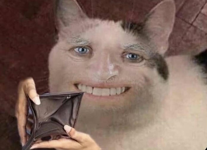 Ảnh ví rỗng vui cười nhẹ