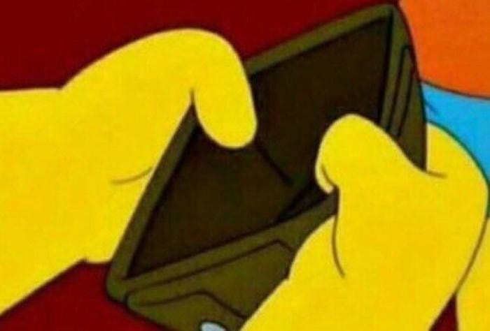 Ảnh ví rỗng vui xỉu