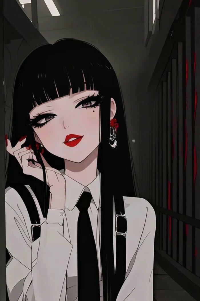 Anime girl lạnh lùng ánh mắt sắc bén