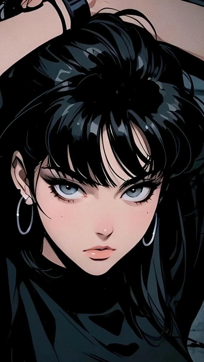 Anime girl lạnh lùng phong cách cá nhân