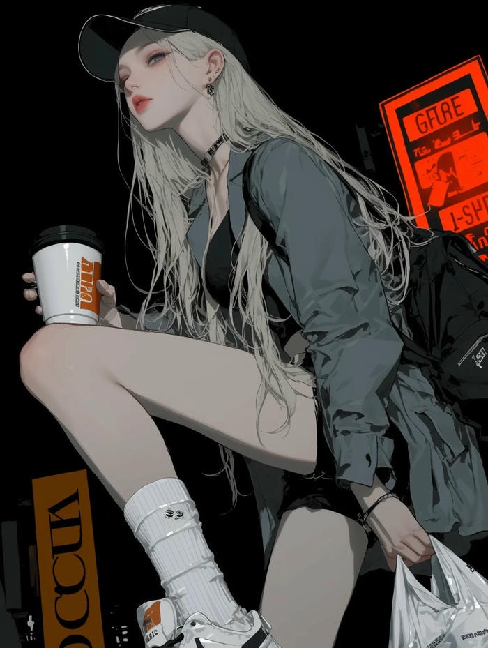 Anime girl lạnh lùng phong thái bí ẩn