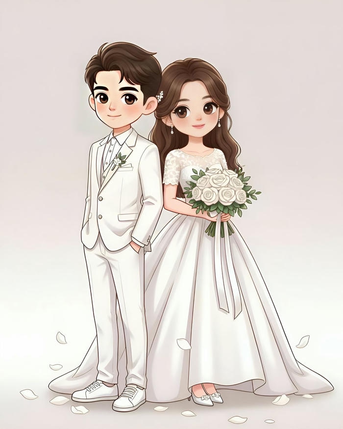 Chibi cưới tinh tế nghệ thuật