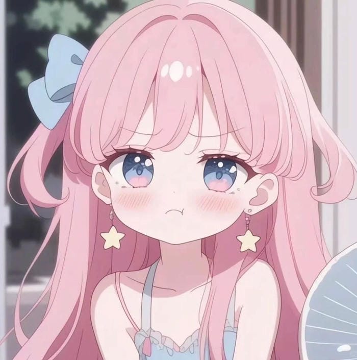 Hình ảnh anime nữ tóc hồng ngọt ngào